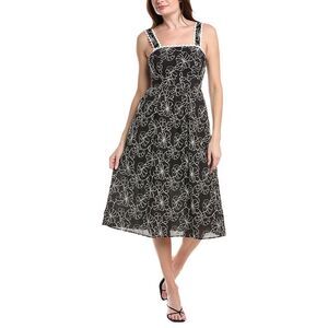 Sam Edelman Womens  Floral A-Line Dress, Black